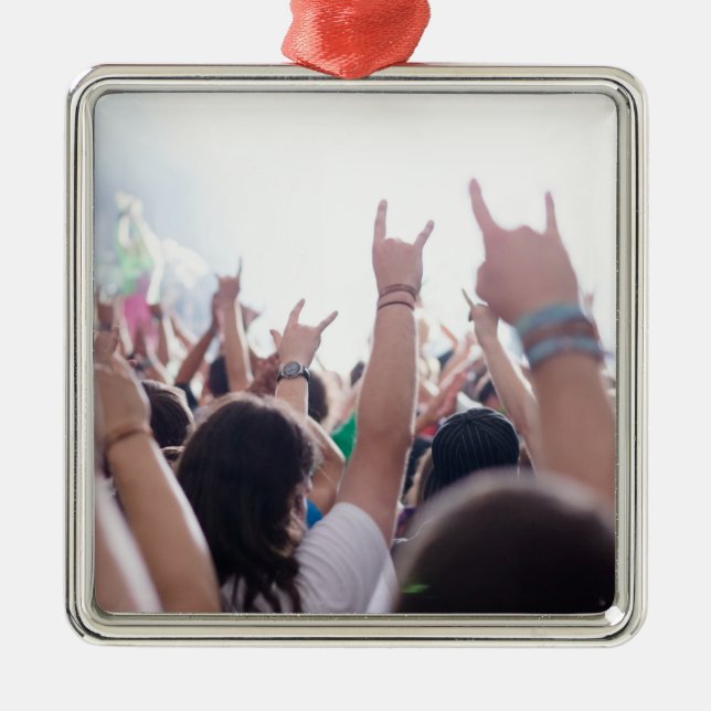 Rock Concert Audience Metal Tree Decoration (Front)