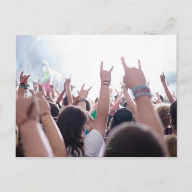 Rock Concert Audience Postcard (Front)