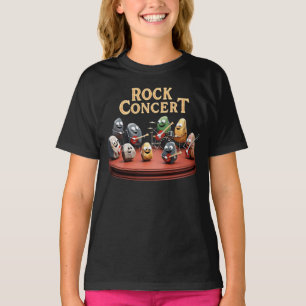 Rock Concert - Band of Rocks Playing Instruments T-Shirt