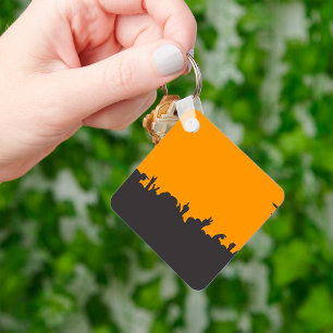 Rock Concert Crowd Silhouette Music Festival Key Ring
