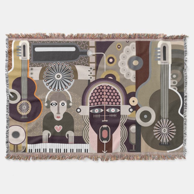 Rock Concert Throw Blanket (Front)