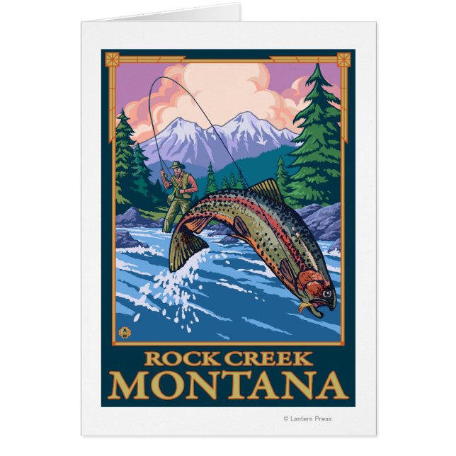 Rock Creek, MontanaFly Fishing Scene (Front)