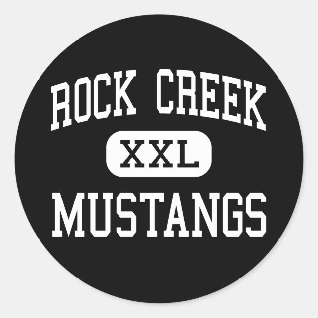 Rock Creek - Mustangs - High - Saint George Kansas Classic Round Sticker (Front)