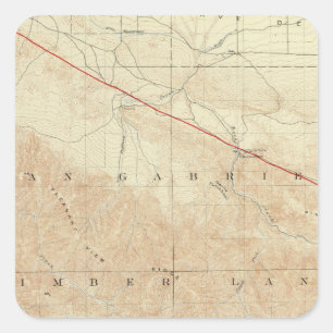 Rock Creek quadrangle showing San Andreas Rift Square Sticker