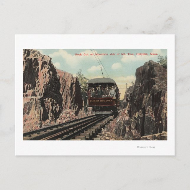 Rock Cut on Mt. Tom Postcard (Front)