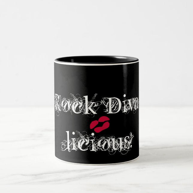 "Rock Diva-licious! In Black" Mug - Customisable (Center)