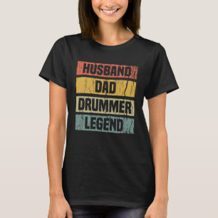 Rock Drummer Dad Vintage Drummers Clothing Rockst T-Shirt