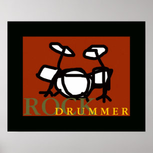 rock drummer poster