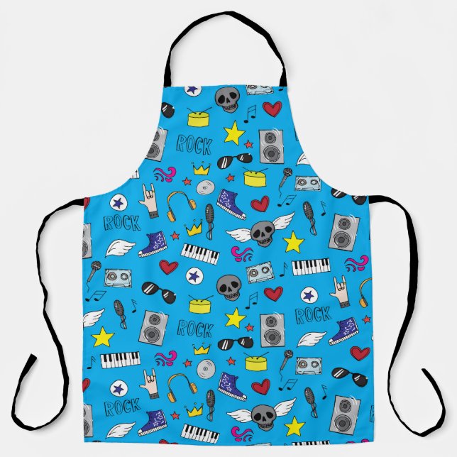 Rock Emo Music Teen Pattern Apron (Front)