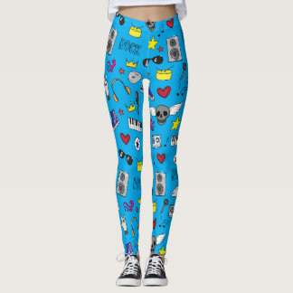 Rock Emo Music Teen Pattern Leggings