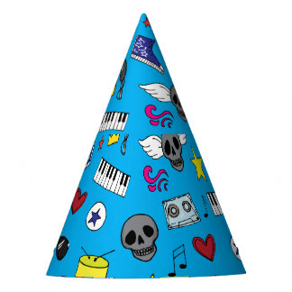 Rock Emo Music Teen Pattern Party Hat