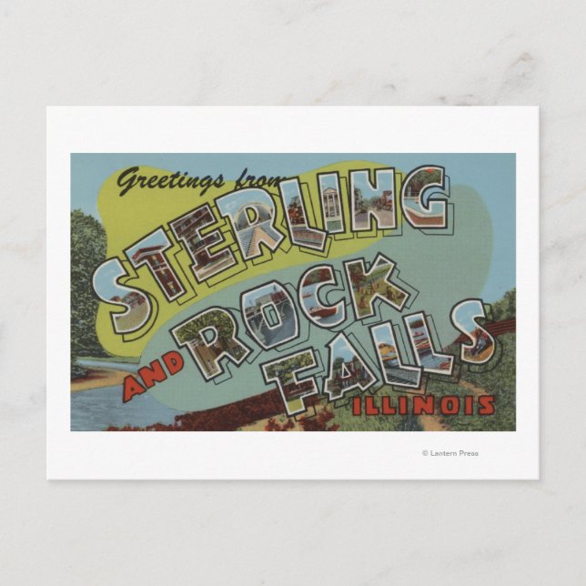 Rock Falls - Large Letter Scenes Postcard (Front)