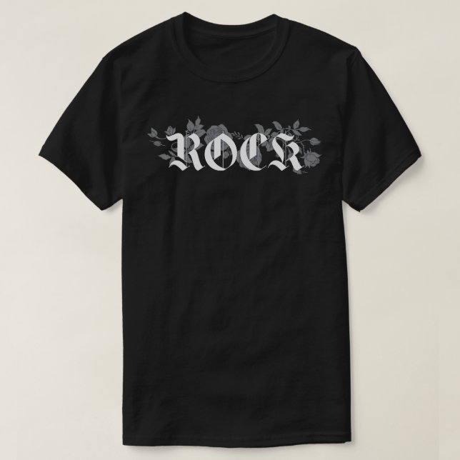 rock floral design T-Shirt (Design Front)