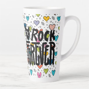 rock forever latte mug