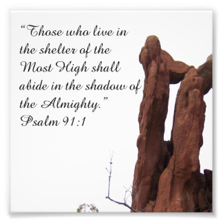 Rock Formation Psalm 91:1 Encouraging Bible Print