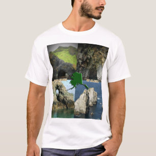 Rock Formations and Caves in Alaska Collage T-Shirt