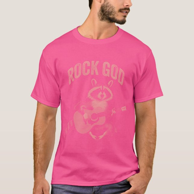 Rock God Raccoon girl T-Shirt (Front)