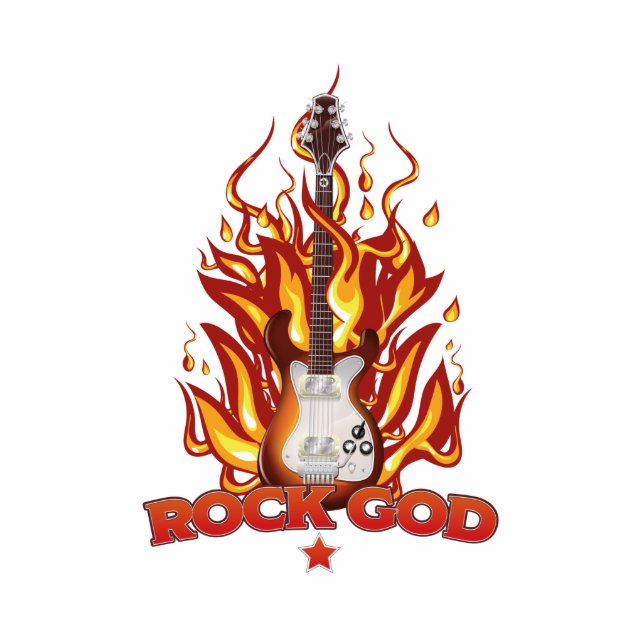 Rock God Standing Photo Sculpture (Front)