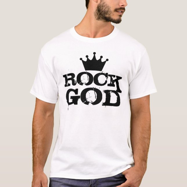rock god t-shirt black design (Front)