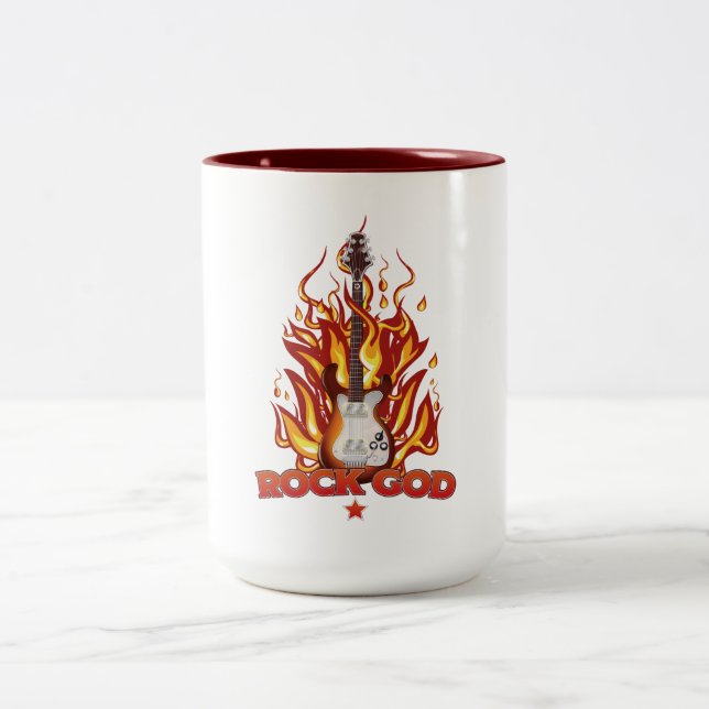 Rock God Two-Tone Coffee Mug (Center)