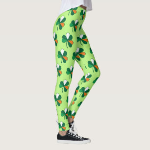 Rock Golf Vibes: Shamrock in Irish Flag Colours  Leggings