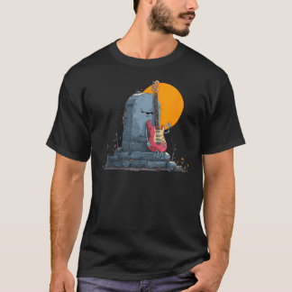 Rock Gravestone With Electric T-Shirt