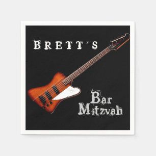 Rock Guitar Bar Mitzvah Napkins