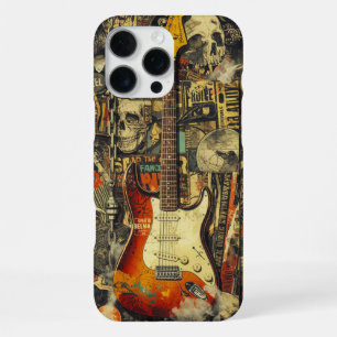 Rock Guitar Collage for Rock Fans and Musicians iPhone 16 Pro Max Case