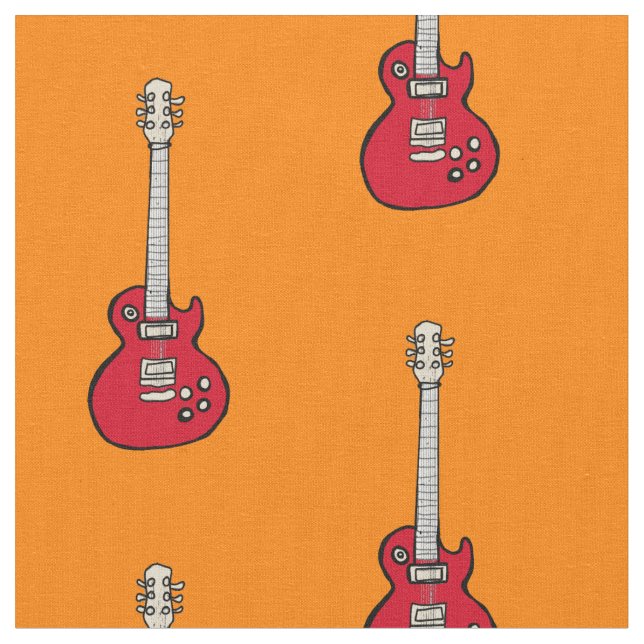 rock guitar fabric cartoon (Close Up)
