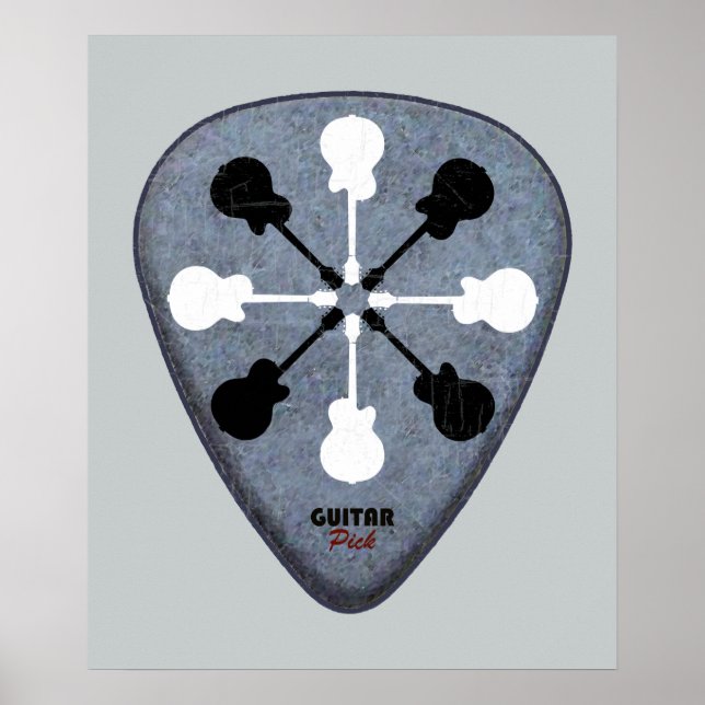 Rock Guitar Music art for wall Poster (Front)