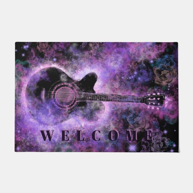 Rock Guitar Music Welcome Doormat (Front)