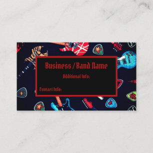 Rock Guitar Musician Business Card