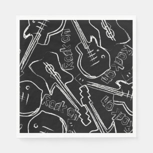 Rock guitar napkin