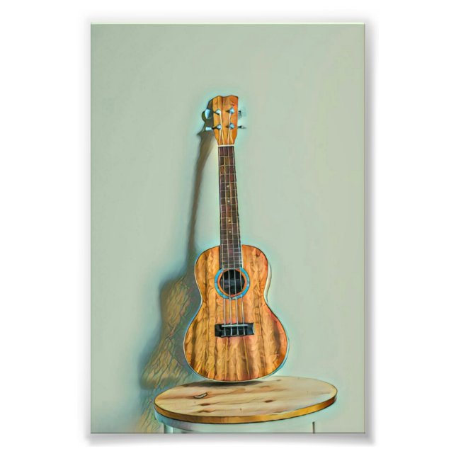 Rock guitar player photo print (Front)
