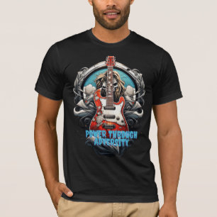 Rock Guitar Skull Graphic T-Shirt
