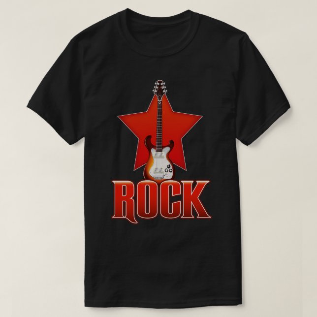 Rock Guitar T-Shirt (Design Front)