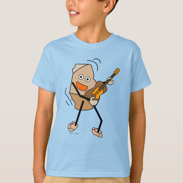 Rock Guitar White T-Shirt (Front)