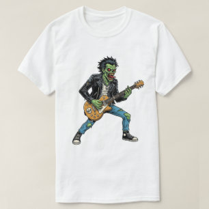 rock guitar Zombie Horror retro Fantasy T-Shirt