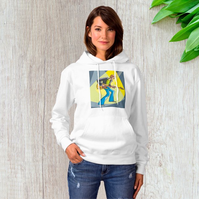 Rock Guitarist 70s Style Musician Hoodie (Creator Uploaded)