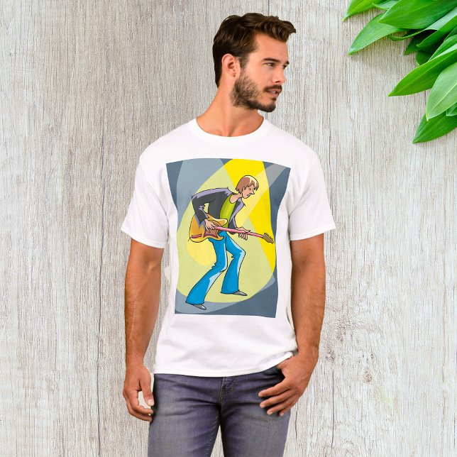 Rock Guitarist 70s Style Musician T-Shirt (Creator Uploaded)
