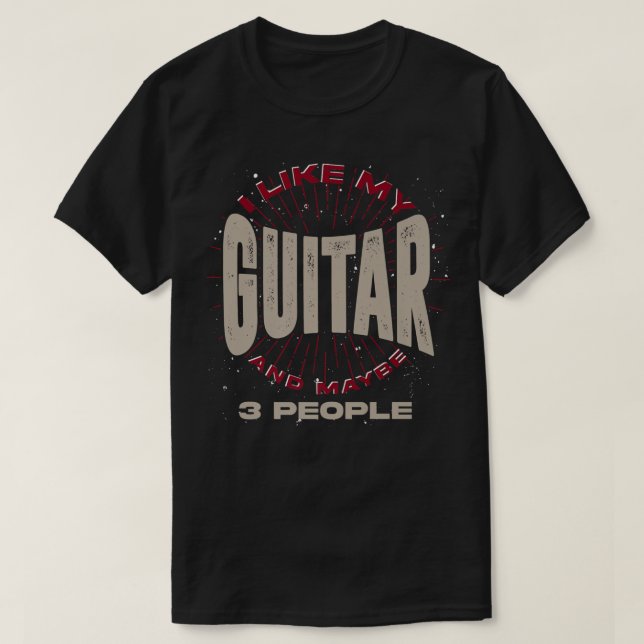 Rock Guitarist Music Guitar Player Musician Funny  T-Shirt (Design Front)