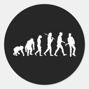 Rock Guitarist Rockstar Rock Band Music Classic Round Sticker