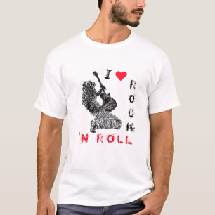 Rock Guitarist T-Shirt - I Love Rock N Roll