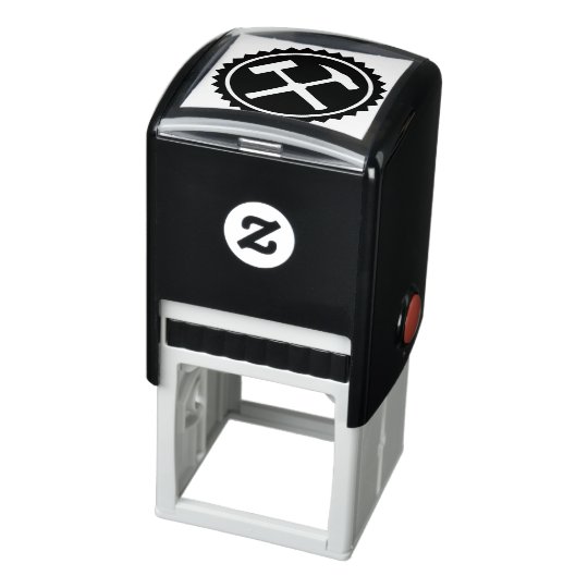 Rock Hammer Badge Self-inking Stamp