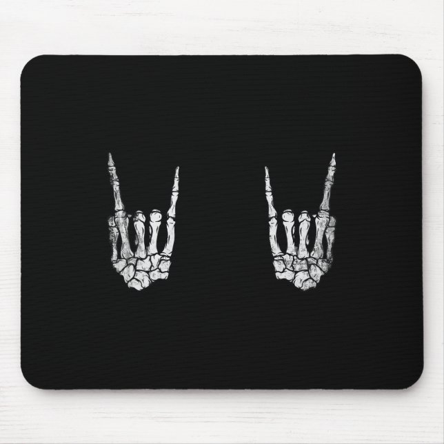 Rock Hand Lazy Halloween Costume Cool Bones 1  Mouse Mat (Front)