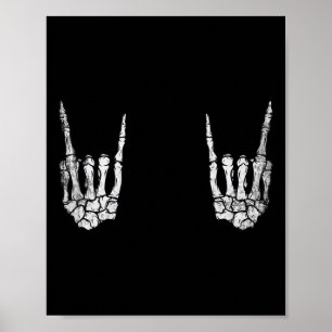 Rock Hand Lazy Halloween Costume Cool Bones 1 Poster
