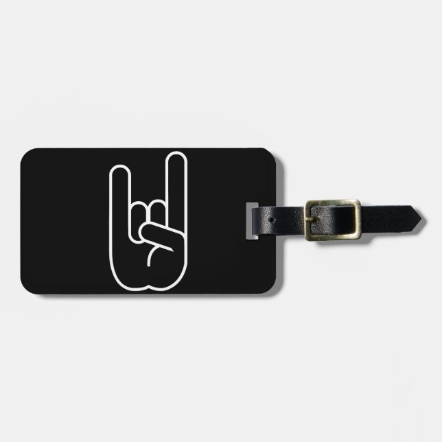 Rock Hand Luggage Tag (Front Horizontal)