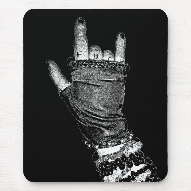 Rock Hand Mouse Pad (Front)