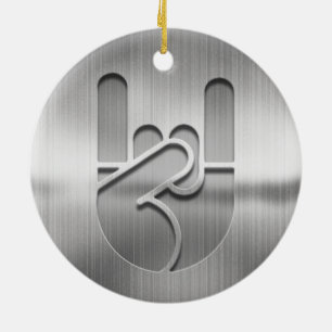 Rock Hand Steel Ceramic Tree Decoration