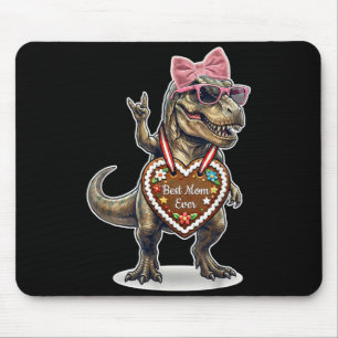 Rock Hand T Rex Best Mum Ever Mothers Day Dino Mum Mouse Mat